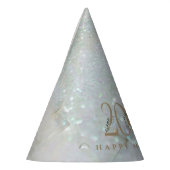 グリッターモダン大理石ハッピーニューイヤー2021パーティーハ パーティーハット (左)