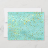 *~*グリッターモダン抽象芸術フローラウェディングRSVP 出欠カード (裏面)