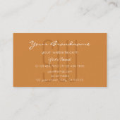 グリッターモダン星とイニシャル付きブラウンベージュ 名刺 (裏面)