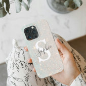 グリッターモダン火花 |個人イニシャルガーリーCa Case-Mate iPhoneケース