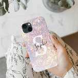 グリッターモダン火花 |個人イニシャル ガーリー iPhone 13ケース<br><div class="desc">グリッターモダン火花 |個人イニシャル ガーリー</div>