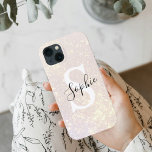 グリッターモダン火花 |個人イニシャル ガーリー iPhone 13ケース<br><div class="desc">グリッターモダン火花 |個人イニシャル ガーリー</div>