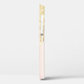 グリッターモダン金ゴールドドリップバラ金ゴールド，モノグラム Case-Mate iPhoneケース (裏面 / 左)