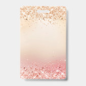 グリッターモダン金ゴールド-Rosegold （模倣）バッジ バッジ (裏面)