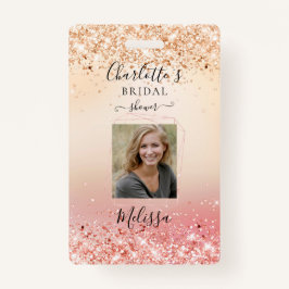 グリッターモダン金ゴールド-Rosegold （模倣）バッジ バッジ