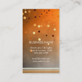 グリッターモダン《写真》ぼけ味メイクアップアーティストオレンジ 名刺 (裏面)