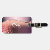 グリッターモダン《写真》ぼけ味、モノグラム ラゲッジタグ (正面横)