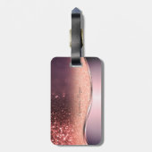 グリッターモダン《写真》ぼけ味、モノグラム ラゲッジタグ (裏面縦)