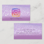 グリッターモダン《写真》ぼけ味、Instagramソーシャルメディア 名刺 (正面/裏面)