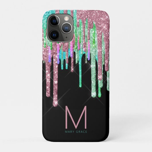 グリッターモノグラム Case-Mate iPhoneケース (裏)