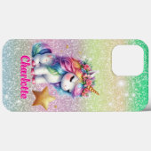 グリッターユニコーンの魔法の星 Case-Mate iPhoneケース (裏面 (横))