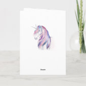 グリッターユニコーンウィンターホリデーフォト シーズンカード (裏面)