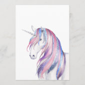 グリッターユニコーンクリスマスベビーシャワーママアドバイス アドバイスカード (裏面)