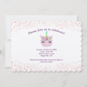 グリッターユニコーンパンプキンガールズ3rd誕生日 招待状 (裏面)