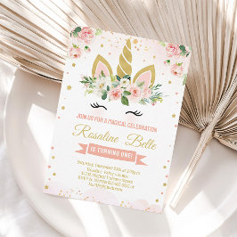 グリッターユニコーンマジカルパーティー 招待状