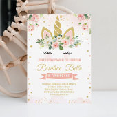 グリッターユニコーンマジカルパーティー 招待状