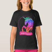 グリッターユニコーンレインボーイズマイマジカル誕生日 Tシャツ (正面)