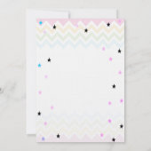 グリッターユニコーンレインボースターズ誕生日招待状 招待状 (裏面)