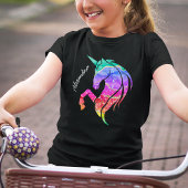 グリッターユニコーンレインボー（名あり） Tシャツ