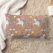 グリッターユニコーン腰枕 ランバークッション (ブランケット)
