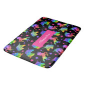 グリッターユニコーン虹のパターン（名） バスマット (アングル)