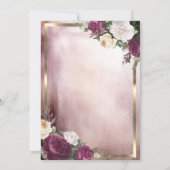 グリッターユニコーン,《写真》ぼけ味,ブルゴーニュフローラ赤ちゃんシャワー 招待状 (裏面)