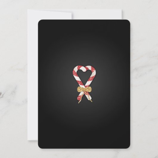 グリッターユニークキャンディーケインフレーム写真クリスマスクリスマス 招待状