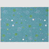グリッターライト水玉模様ホワイトグリーンクリスマス 薄葉紙 (正面)