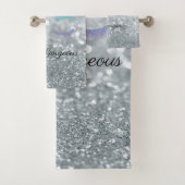 グリッターラッシュシルバーグリッター《写真》ぼけ味 バスタオルセット (インサイチュ)