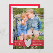 グリッターラブバレンタインデイハガキ シーズンポストカード (正面/裏面)