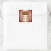 グリッターリップサンキューショップ割引金ゴールドブラウン スクエアシール (バッグ)