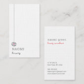 グリッターリップスエレガント美しいリネンミニマリスト 名刺 (正面/裏面)