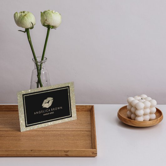 グリッターリップメイクアップアーティスト名刺 名刺