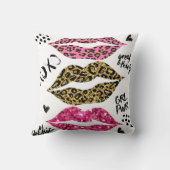 グリッターリップ：ファッショナブルLeopard Print クッション (裏面)