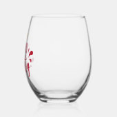 グリッタールックシピンかわいらし ステムなしワイングラス (左)