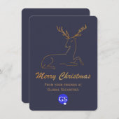 グリッタールックディアク企業のスクリスマスカード シーズンカード (正面/裏面)