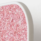 グリッタールックバラ金ゴールドモノグラムのシックテンプレート ピックルボールラケット (左詳細)