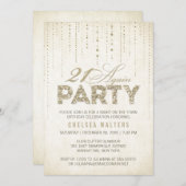 グリッタールック21再びパーティの招待状 招待状 (正面/裏面)