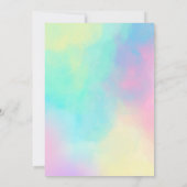 グリッターレインボーカラフル体操誕生日招待状 招待状 (裏面)