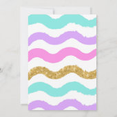 グリッターレインボースターズ誕生日招待状 招待状 (裏面)