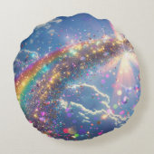 グリッターレインボーデジタルアート ラウンドクッション (裏面)