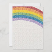 グリッターレインボーパーティの招待状レインボー誕生日 招待状 (裏面)