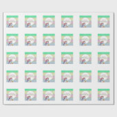 グリッターレインボーユニコーン魔法 ラッピングペーパー (フラット)