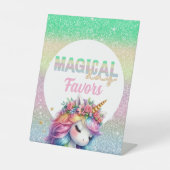 グリッターレインボーユニコーン魔法 台座サイン (正面)