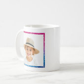 グリッターレインボーラブユーおばあちゃんモダン写真 コーヒーマグカップ (正面左)