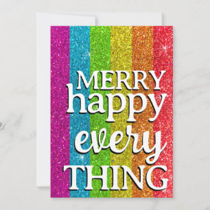 グリッターレインボーLGBTQゲイクリスマス 招待状