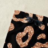 グリッターレオパードプリント ビーチタオル (インサイチュ)