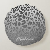 グリッターレオパードプリント ラウンドクッション (裏面)
