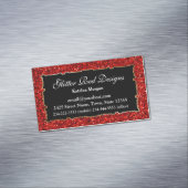 グリッターレッドエレガンス磁気名刺 マグネット名刺 (インサイチュ)