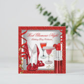 グリッターレッドグラモールナイトカクテルパーティー 招待状 (スタンド正面)